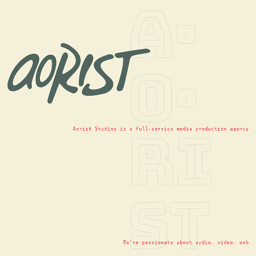 Aorist Studios website
